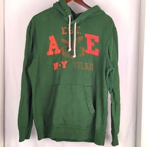 American Eagle Outfitters Green Hoodie with Red Accents